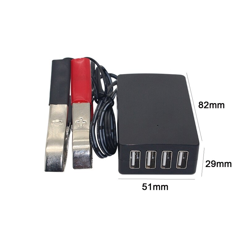 Gleichstromwandler mit batterieclip, 12v-24v to 5v usb-anschlüsse ,  qc3.0 schnellladegeräte, 85dd