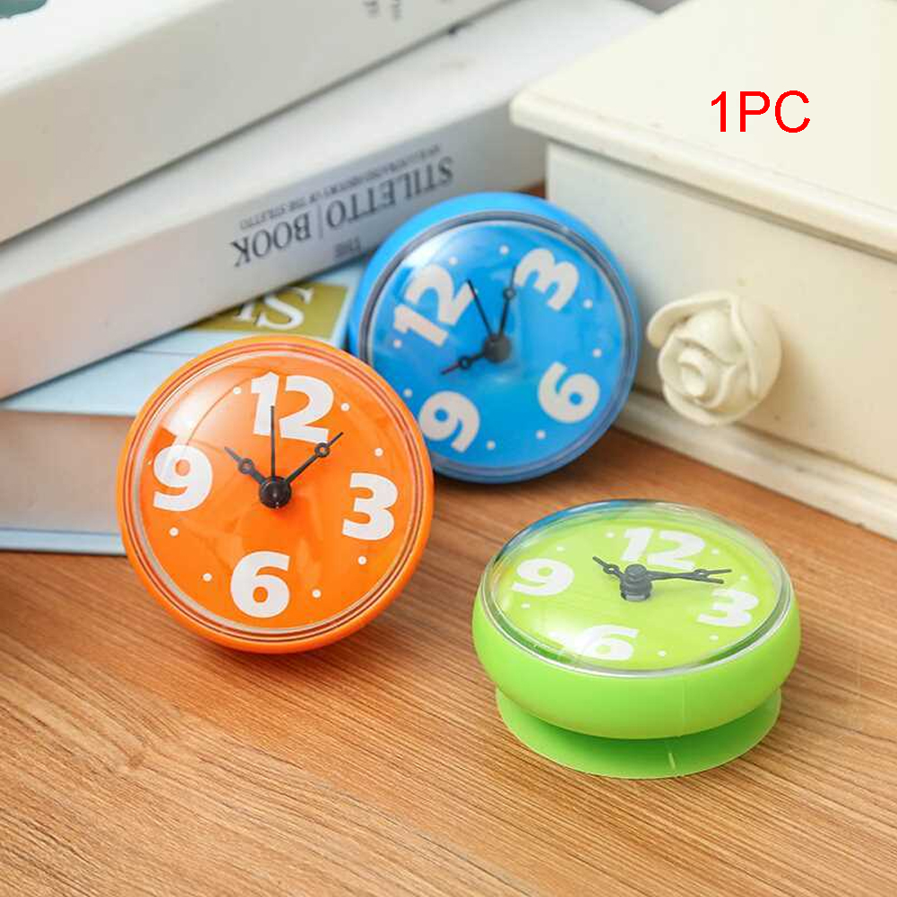 Bathroom Refrigerator Mirror Wall Clock Suction Cup Ornaments Anti Fog Accurate Window Kitchen Mini Waterproof Pointer