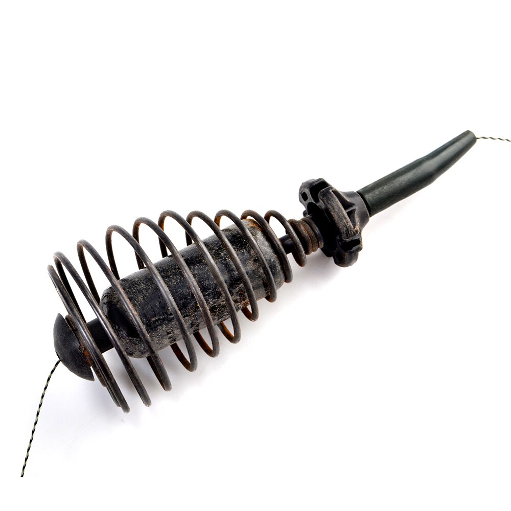 FISH KING 30g-80g Metal Bait Cage Feeder Fishing Group Lead Sinker Hair Rigs Carp Fishing With Line Hooks For Tackle