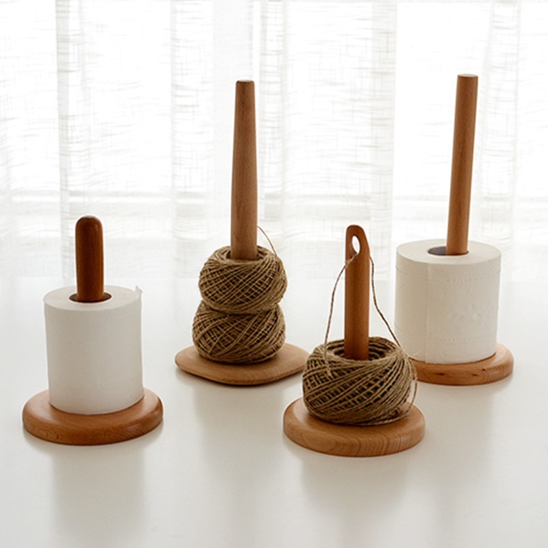 Étagères de rangement en bois de Style japonais distributeur, support en laine à tricoter ou pour tissu roulant, pour cuisine/salle de bain,