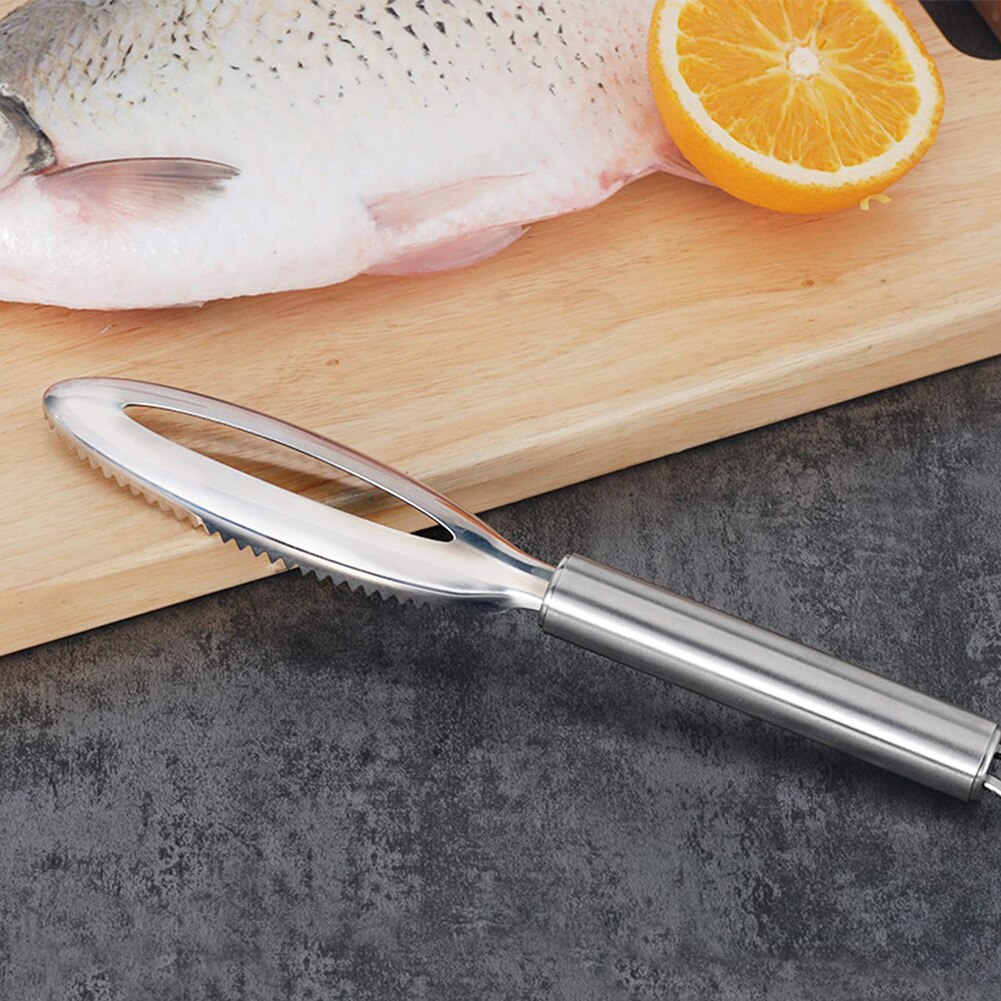 Kitchen Stainless Steel Manual Fish Scales Scraping Fish Seafood Tools Planer Cleaner Gadget Fish Cleaning Tweezers Gadget