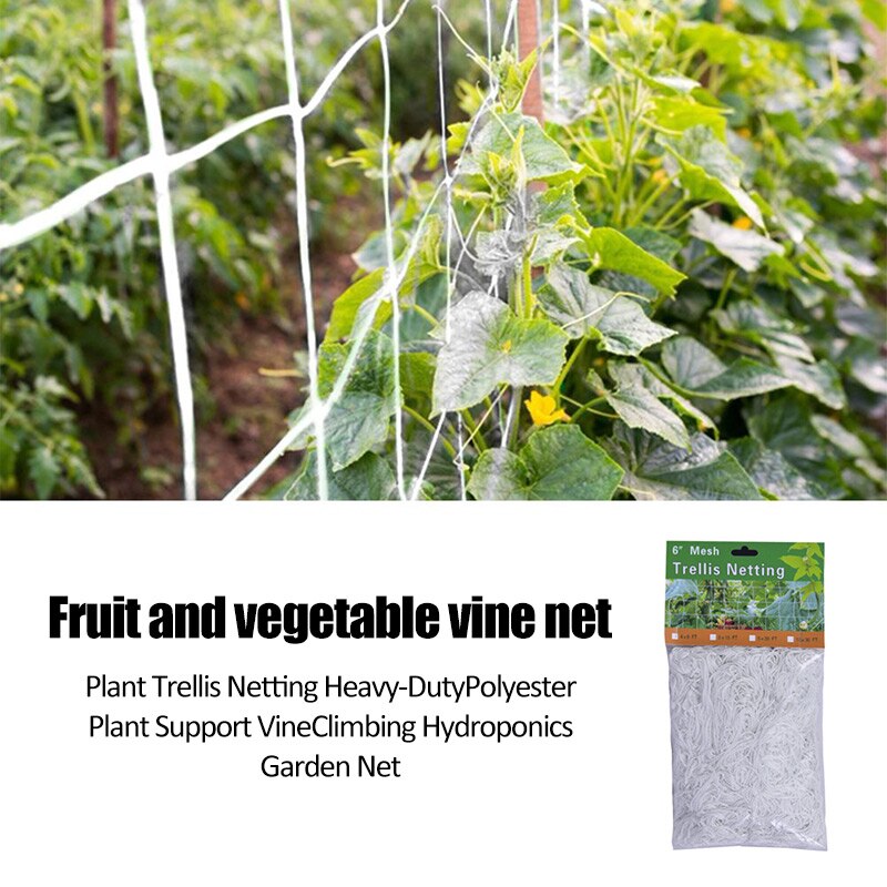10/20m mesh polyester net loofah netting morning glory vin blomster haveplanter klatring netto agurk vinstok vokse holder