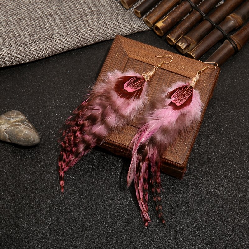 Tassel Pendant Earrings Women's Jewelry Wedding Jewelry，Christmas ，Wedding ，feather earringsboho earringstassel earring: YU32