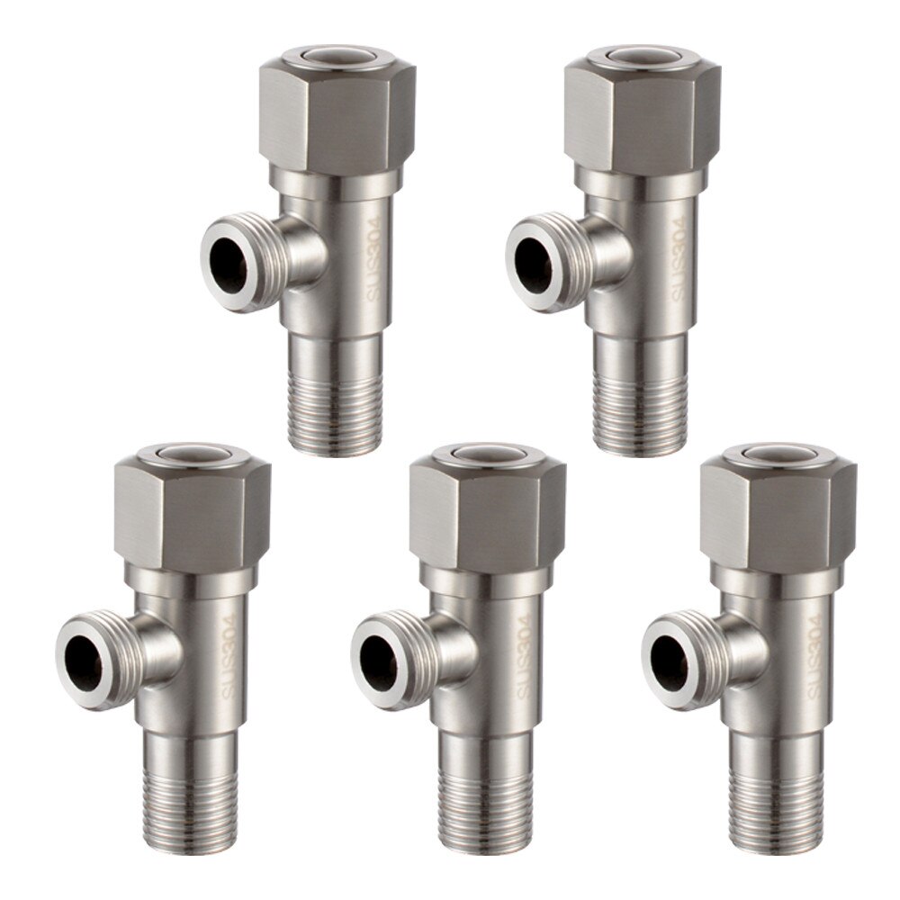 Doodii Bathroom Hardware Accessories two-way Angle Valve Toilet Bidet Shattaf Diverter Equal Joint Filling Valve adapter: Five