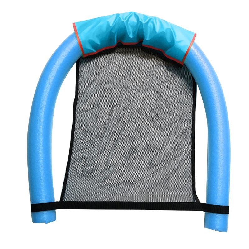 Oppustelig svømning flydende stol pool voksen baby sæder vand seng lounge stole: Blå