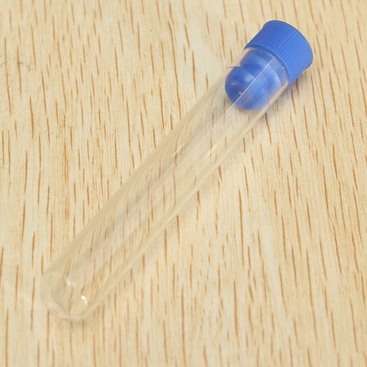 Kicute 10pcs/lot Pyrex Glass Test Tubes Vial Container With Blue Push Caps 12mm x 70mm Laboratory School Educational Supplies