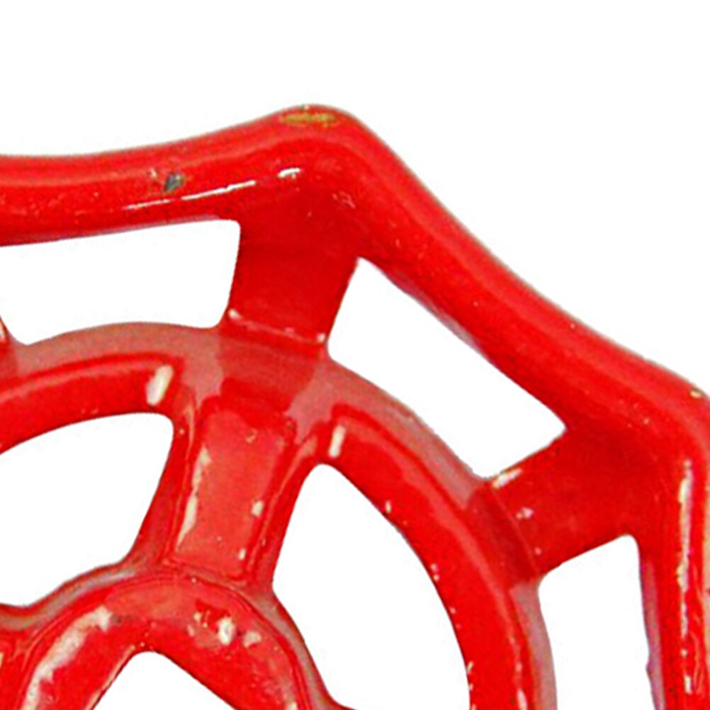6*6 Cast Iron Valve Handle Gate Valve Ball Valve Hand Wheel Shutoff Value Decorative Water Pipe Fittings 50g (Red)