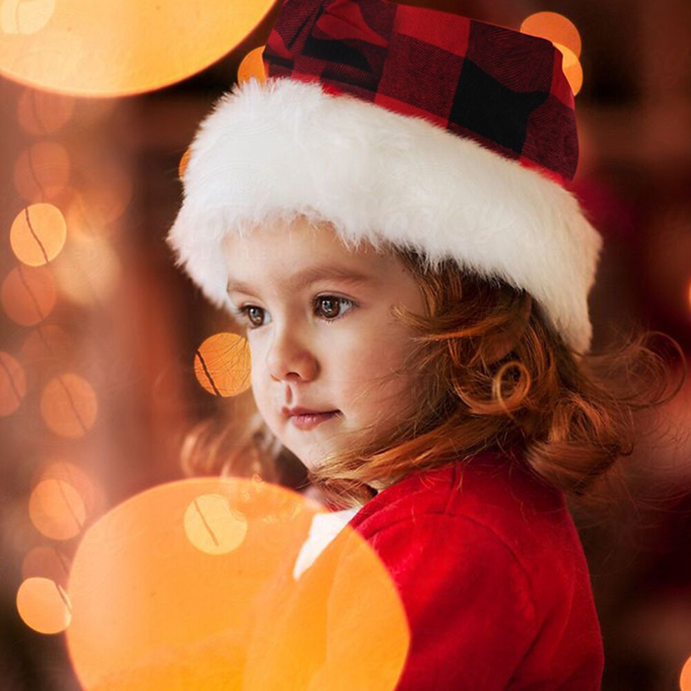 Nieuwjaar Dikke Pluche Kerst Hoed Kids Kerst Decoraties Voor Huis Kerstman Warm Winter