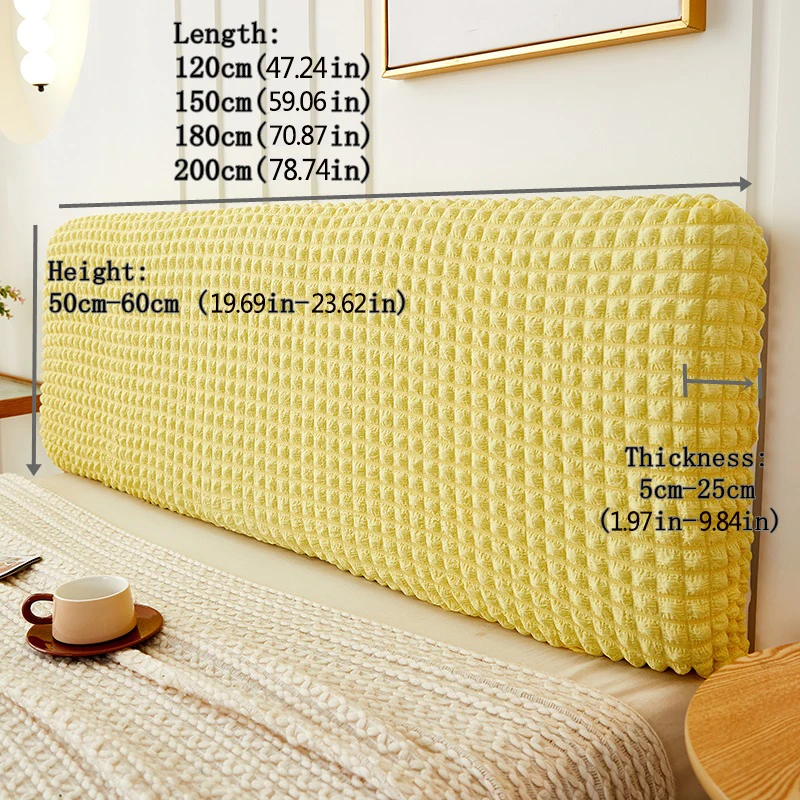 Effen kleur Hoofdeindehoes Tweepersoonsbed Bubble Plaid Elastisch Bedhoofdhoes Stofdichte hoofdsteunhoes voor woondecoratie Seguridadnica Diego Diego Anderson