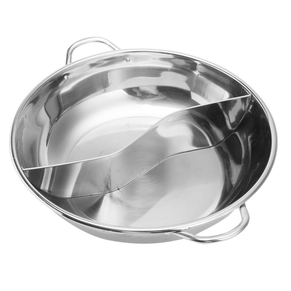 Stainless Steel Pot Induction Cooker Gas Stove Compatible Pot Cookware Soup Cooking Pot Twin Divided pots for Kitchen