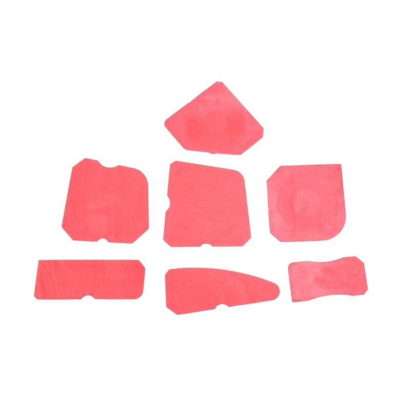9 Pieces Silicone Sealant Finishing Tools Smoothing Caulking Tool Kit For Kitchen Bathroom Floor Sealing, Red
