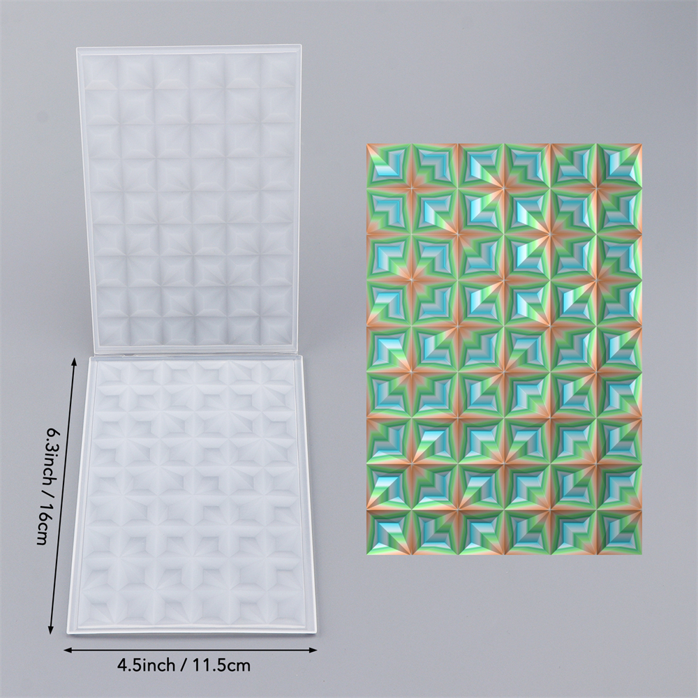 Plantillas de patrones de fondo de carpeta en relieve 3D de tulipanes y flores para hacer tarjetas de álbum de recortes DIY: Verde claro