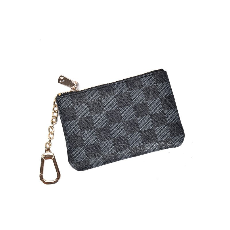 Zipper Ladies Short Wallet Coin Pouch Purse Wallet PU Leather Clutch Bag Large Capacity Ladies Unique Wallet: black