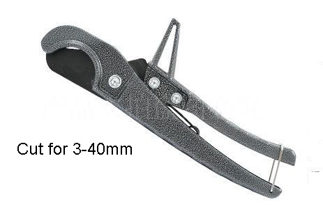 LTZFTL PVC Pipe Cutter 36mm 42mm 64mm Aluminum Alloy Body Ratchet Scissors Tube Cutter PVC/PU/PP/PE Hose Cutting Hand Tools: 3 to 40mm