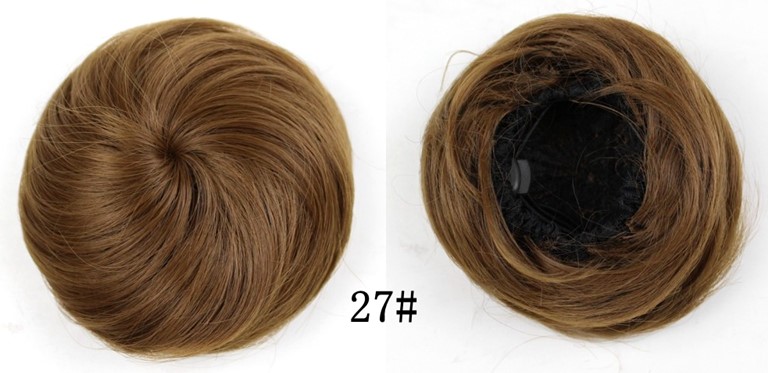 Vreugde &amp; Beauty 16 Kleur Krullend Chignon Hittebestendige Synthetische Clip In Hair Extensions Diameter 12 Cm Voor Vrouwen: #27