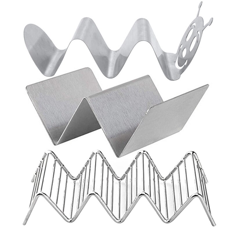 Présentoir pour Pizza acier inoxydable outils de cuisine Taco porte-coque support plateau vague sacs à main mexicain support alimentaire