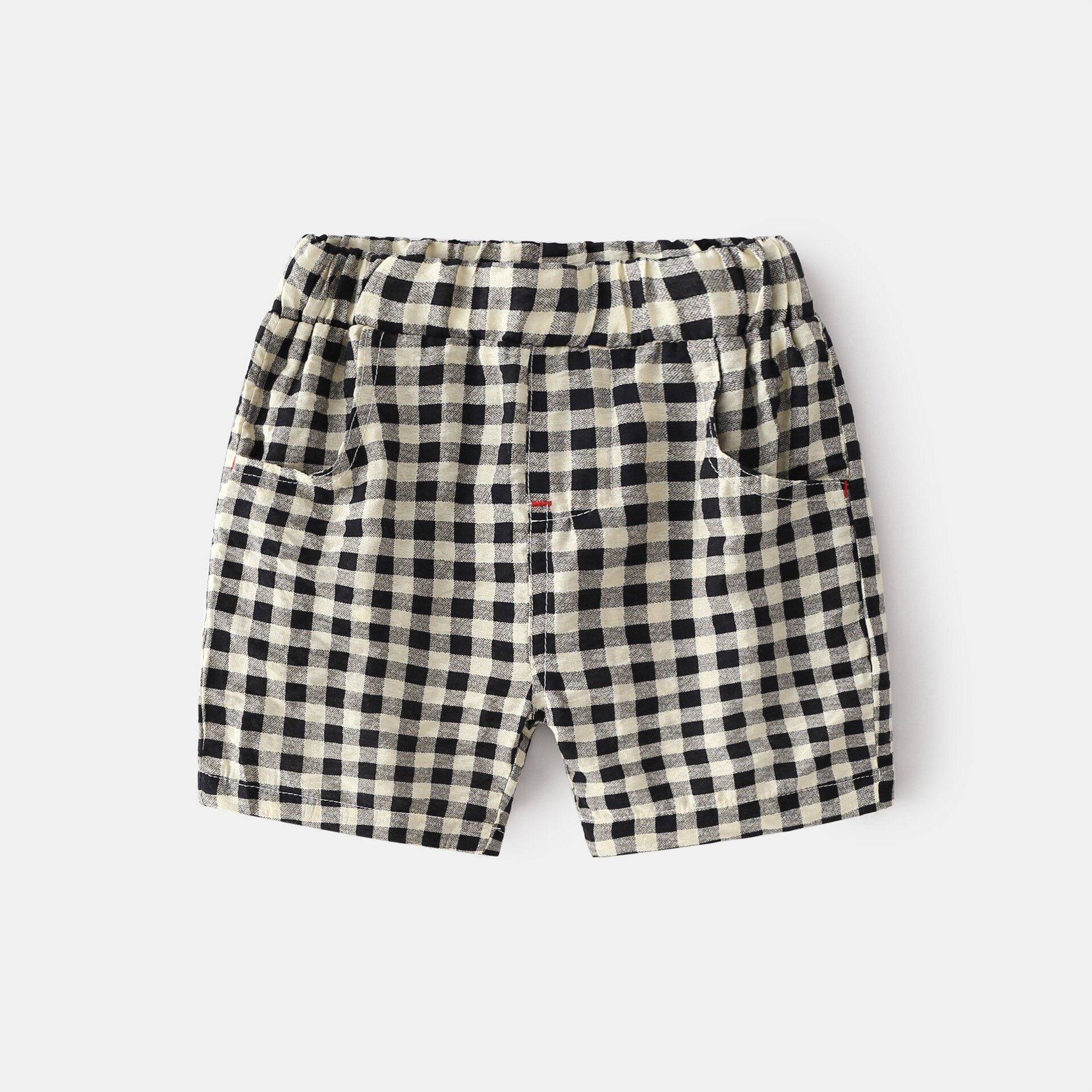 Pantaloncini da ragazzo scozzesi proprietà casuale comodo tessuto pantaloni per bambini pantaloni capispalla abbigliamento per bambini: Greenish / 90(2T)