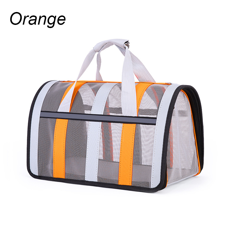 Przenośna torba podróżna dla psa i kota Oddychająca siatka dla małych psów i kotów Składana torebka z siatki dla małych i średnich klatek: XL / Czerwony