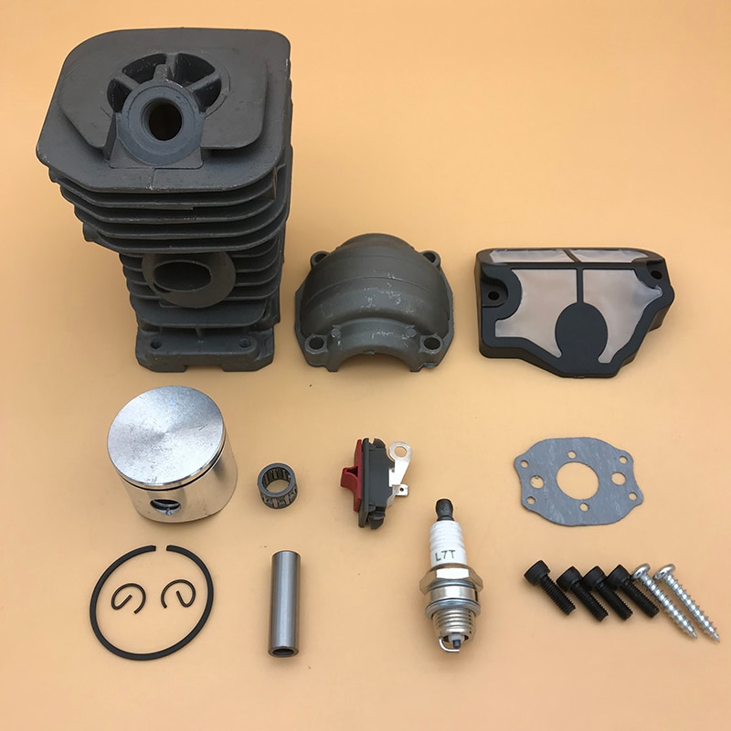 HUNDURE 38mm 40mm culasse Piston Pan montage vis bougie Kit pour HUSQVARNA 142 137 141 136 essence tronçonneuse pièces