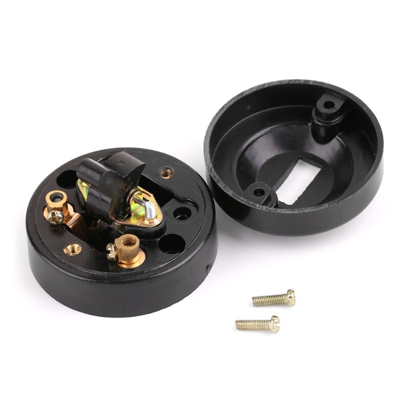 Retro Single Control Switch Flat Round Surface Wall Mounted Light Button Toggle Switch U4LB