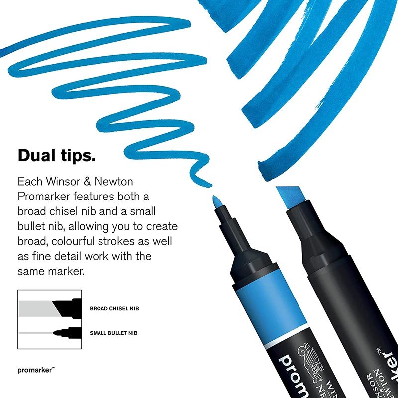 WINSOR & NEWTON Alcohol Based Promarker 6/12/24/48/96 Colors Set Twin/ Double Tip Marker Pens Pro Marker For Artists