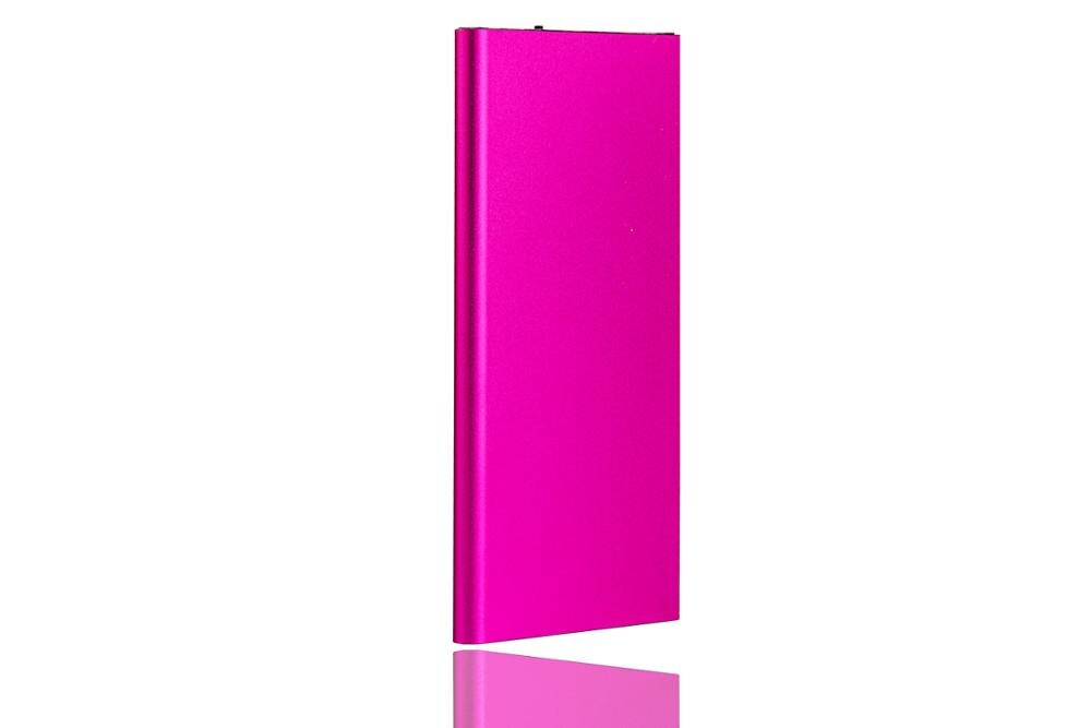 20000mAh Draagbare Ultra-dunne Powerbank Dual USB Polymeer Power Bank Externe Batterij Oplader Voor Mobiele Telefoons Tabletten Poverbank: Rosy Red