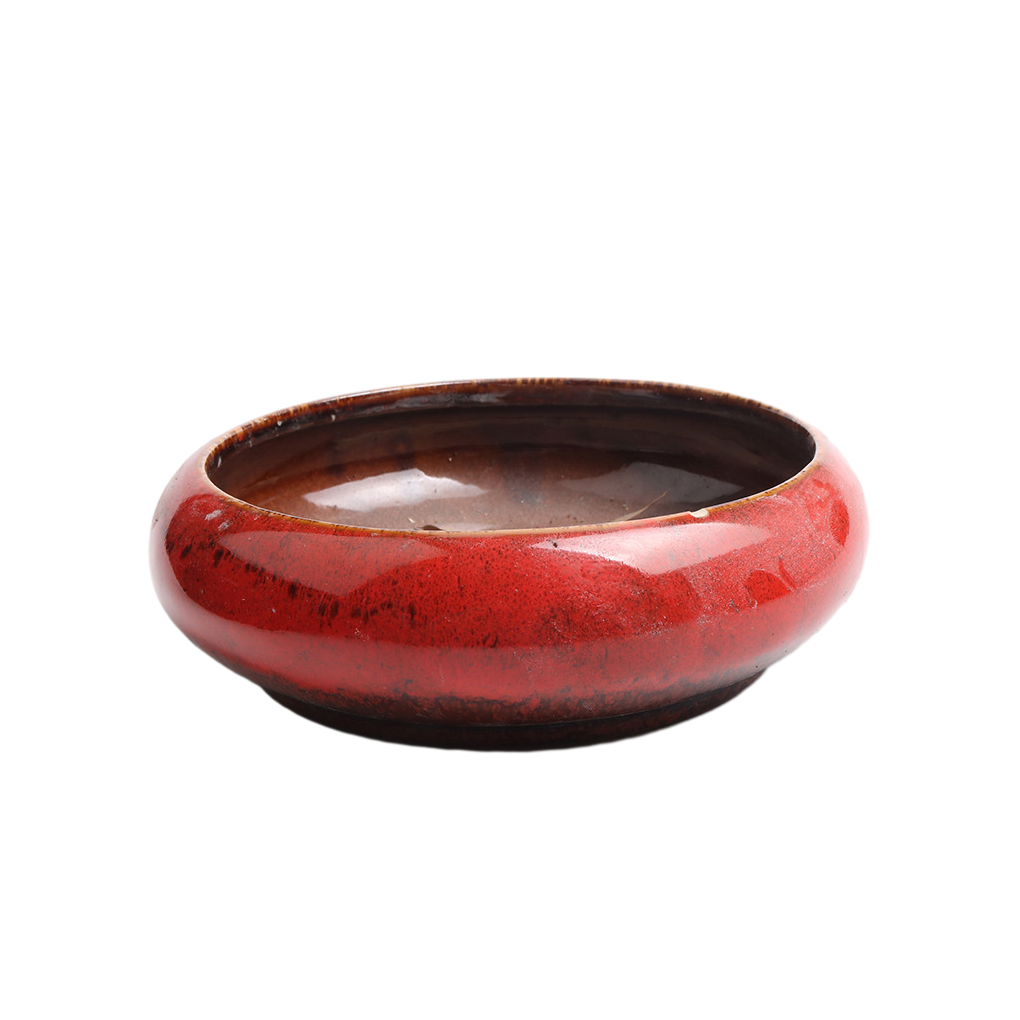 Stevige en duurzame bloempot voor vetplanten, keramische bloempot, rode plantenpot: Wit