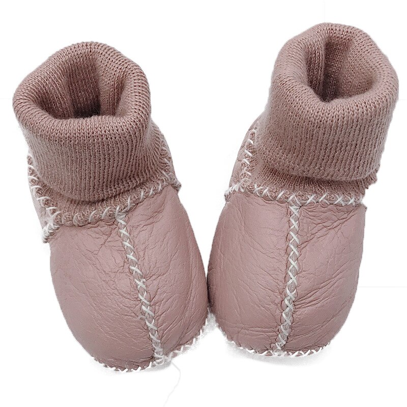 Chaussures bébé bottes nourrissons chaussures d'hiver chaudes fourrure laine filles chaussons bébé peau de mouton chaussures bébé garçon