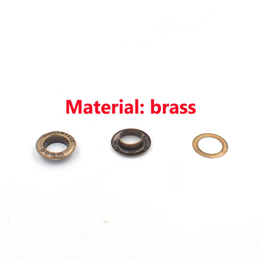 (100pieces/lot) inner diameter 8mm metal eyelets Shoebox holes. Brass metal eyelet holes.rivet. Buttons. Snap