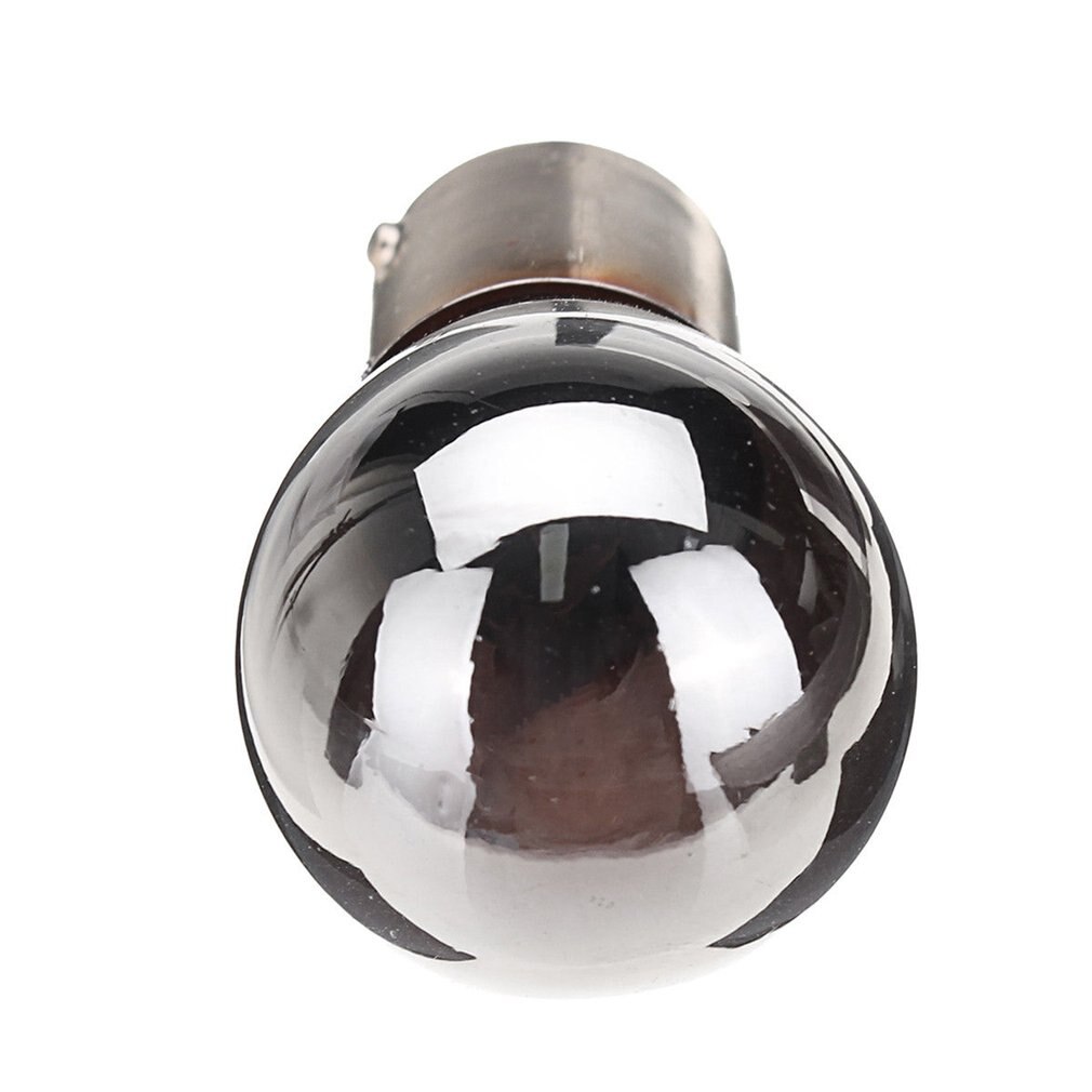 Bombillas indicadoras traseras, luz de freno trasera de 12V, de estacionamiento, color ámbar, plateado cromado, 581, 1156, PY21W, 2 uds.
