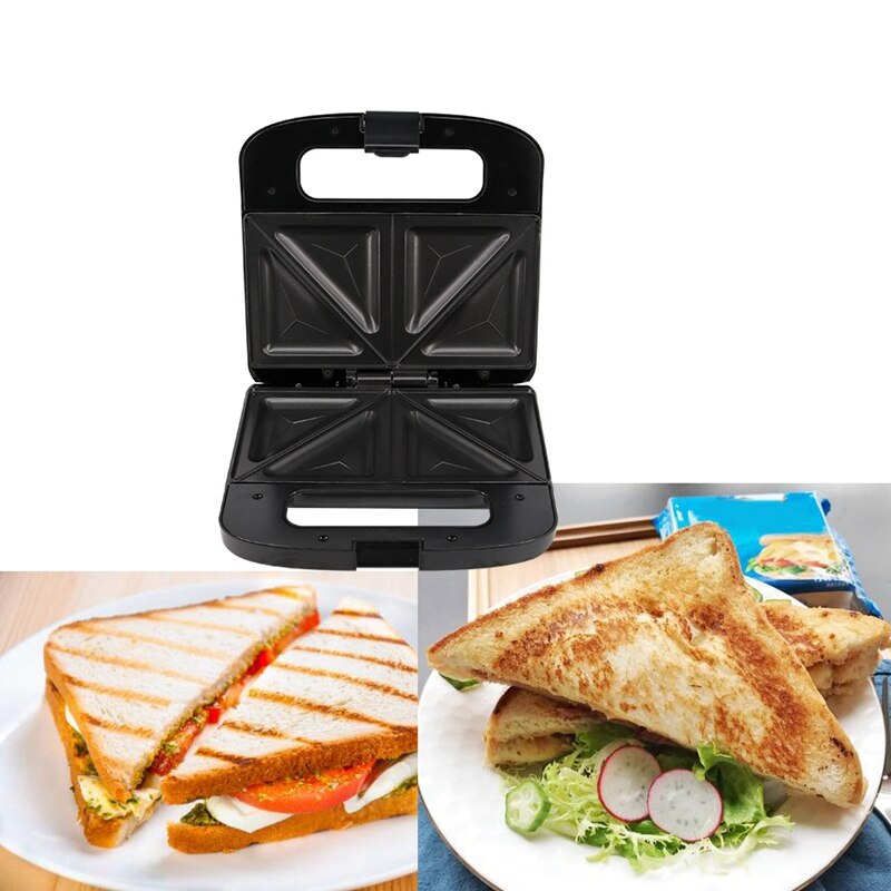 750W Elektrische Haushalts Sandwich Hersteller Automatische Frühstück Waffel Hersteller Küche Werkzeug Brot Kochen Maschine EU Stecker