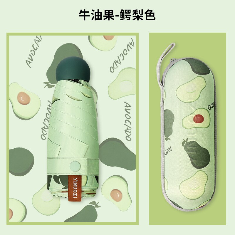 Capsule paraplu fruit zonnebrandcrème mini tas paraplu.: 1