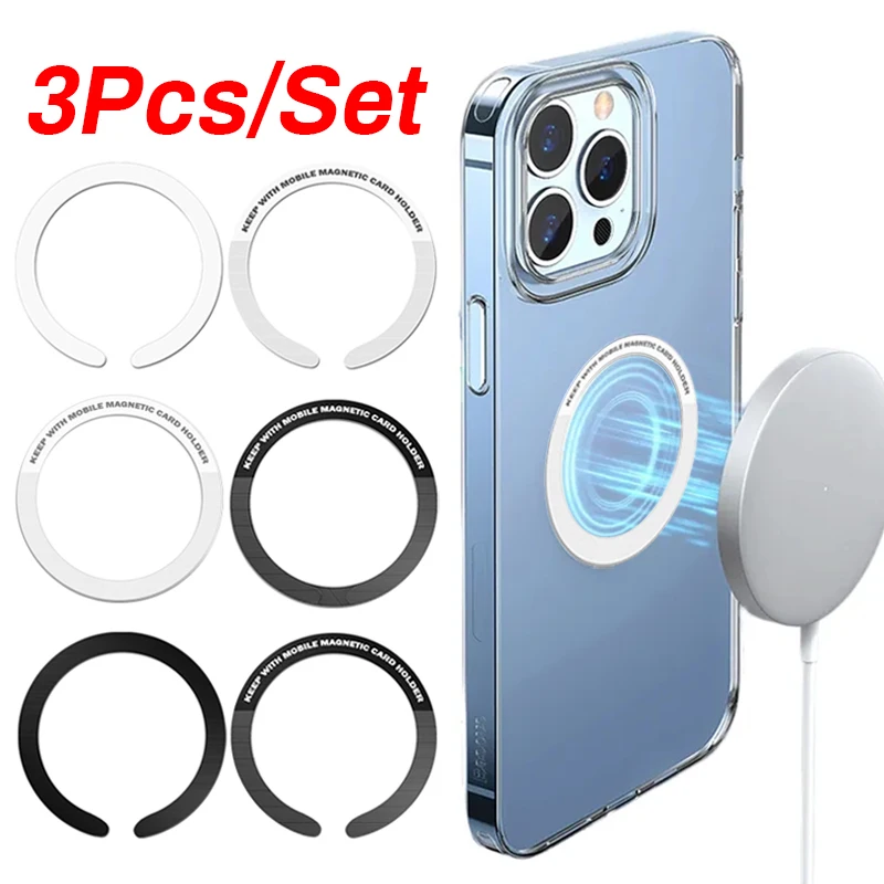 Sticker Ring for Magsafe Wireless Charging for Iphone 14 13 Pro Max 12 Mini Mobile Phone Magnetic Wireless Charger Metal Plate