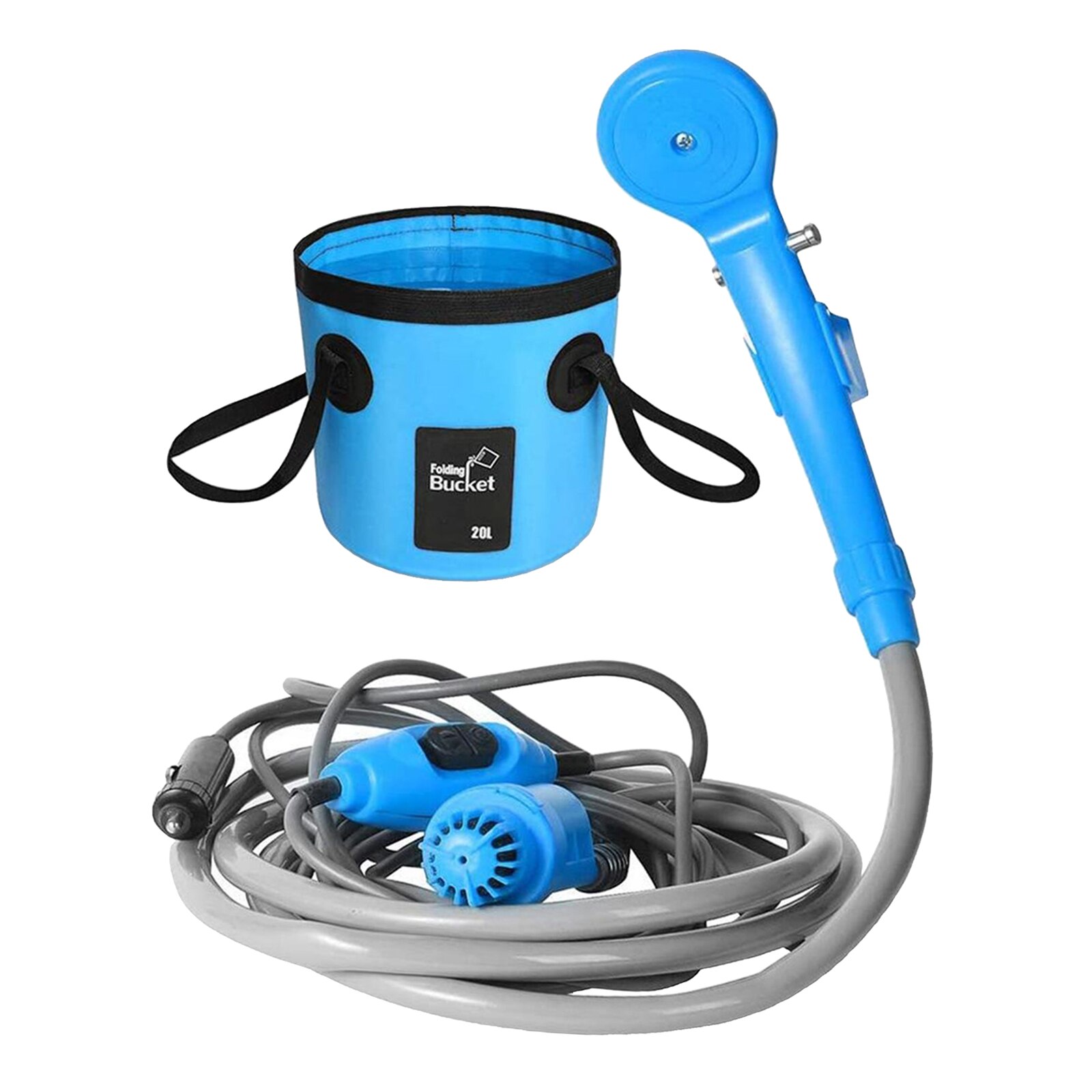 Portable Car Shower Kit Camping Bathroom Shower Car Washer And Bag
