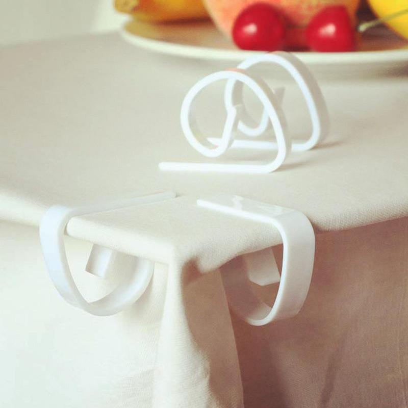 Pinzas ABS para mesa de Picnic, suministros útiles de pícnic para , paño de , E7U3, 4 unids/set/juego