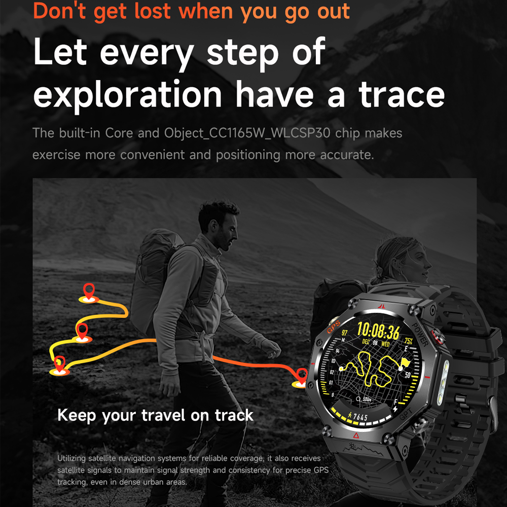 Daorkow 2025 chatgpt ai assistente gps smartwatch 5atm à prova dwaterproof água bússola bluetooth chamada ao ar livre smartwatch para homem e mulher