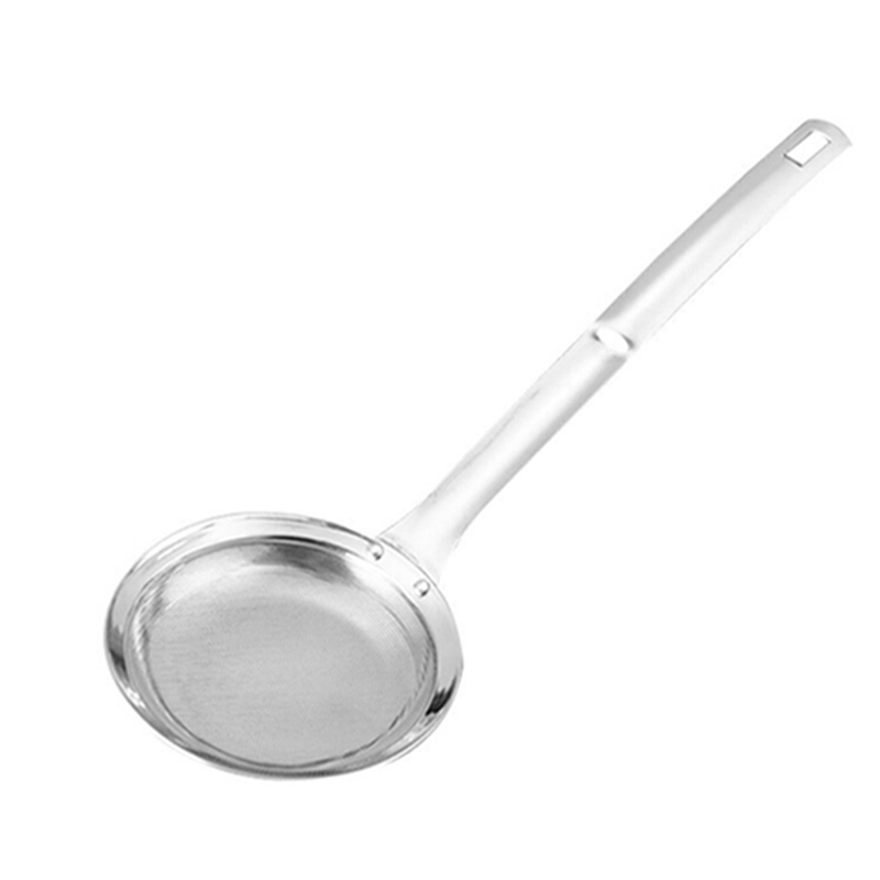 RVS Zeef Skimmer Lepel Met Handvat - Frituur Zeef Voor Keuken