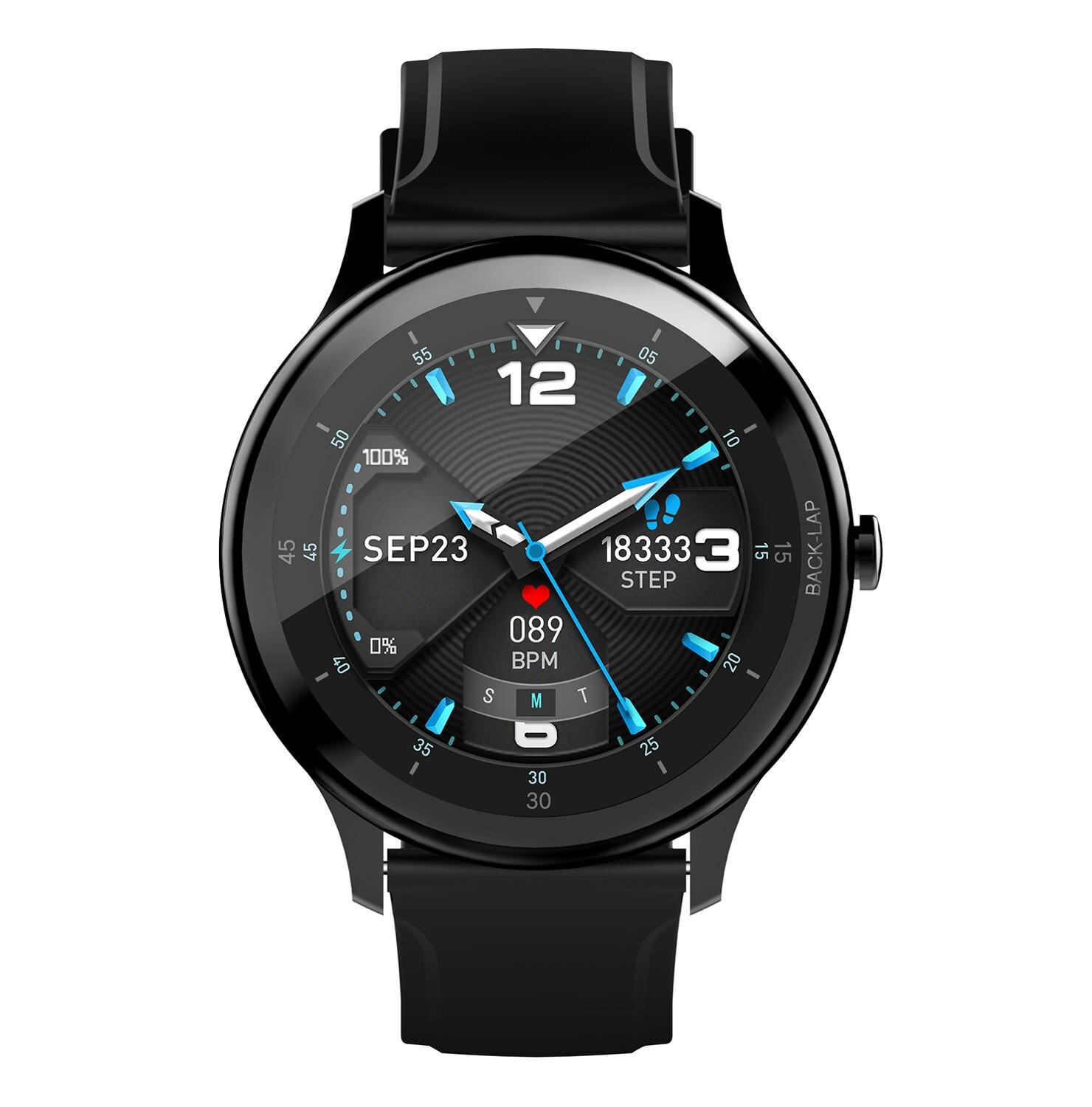 Smart sports watch, pulse meter, stopwatch, calorie, sleep monitor, wristwatch smart activity waterproof IP67: Black