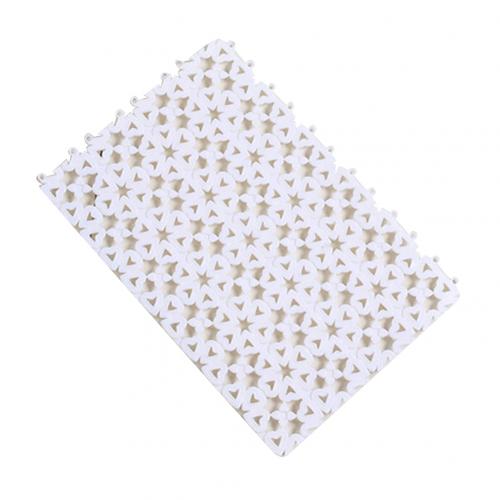 Diy Multifunctionele Uitsparing Splicing Waterdichte Badmat Douche Badkamer Antislip Mat Puzzel Coaster Isolatie Mat Accessoires: WHITE