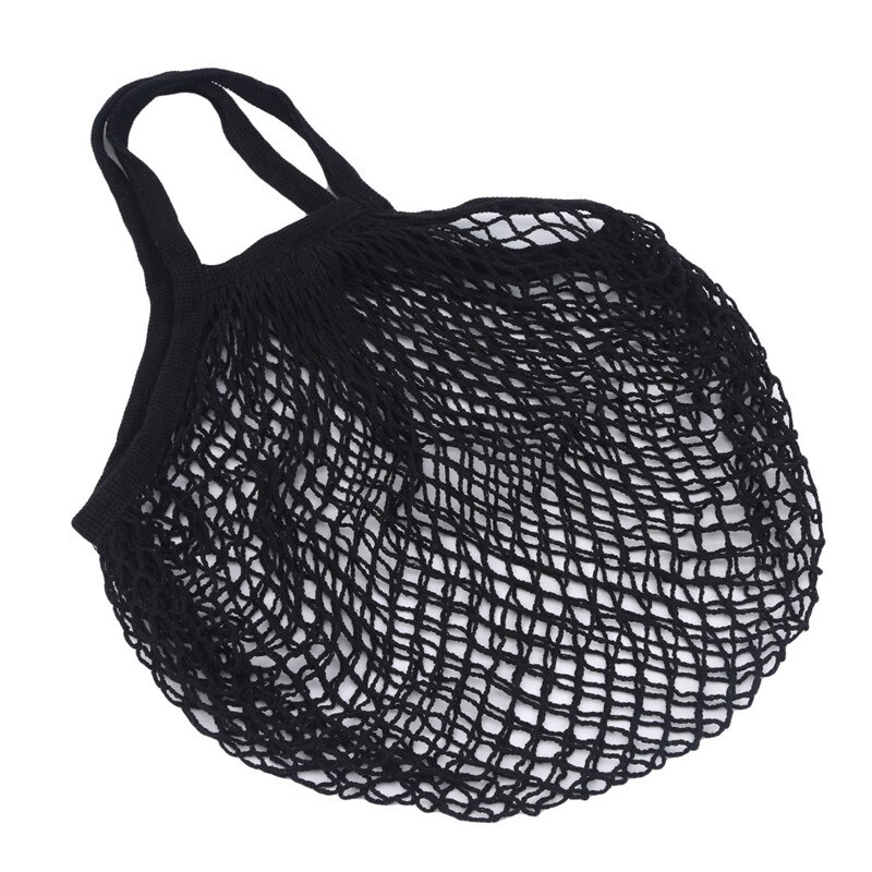 Reusable Hollow Net Bag Vegetables Mesh Storage Bags Portable Organizer Convenience Holder Kitchen Vegetables storages: black