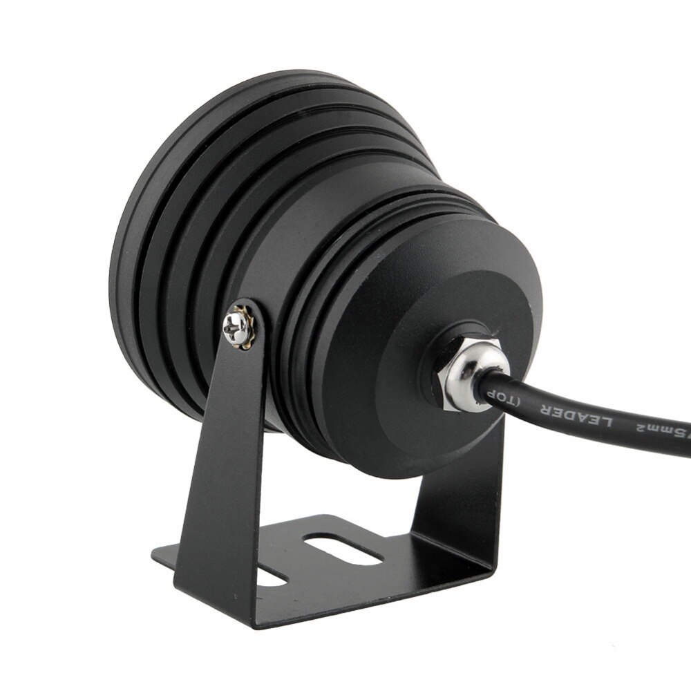 Projecteur lumineux led sous-marin, 10W, couleur noir ou argent, rvb, lumière blanche chaude ou blanche chaude, idéal pour un jardin, une piscine ou un lac, dc 12v