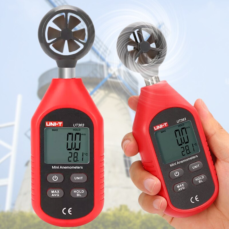 UNI-T UT361/UT362/UT363/UT363BT/UT 363 S Digital Anemometer Wind Speed Air Volume Meter Tachometer Data Storage Logger