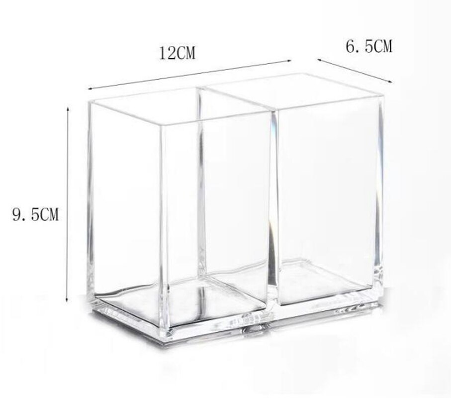 Make Up Organizer Plastic Makeup Brush Pot With Brushes Storage Acrylic For Cosmetics Holder Desk Cosmetic Storage Container: AA3446