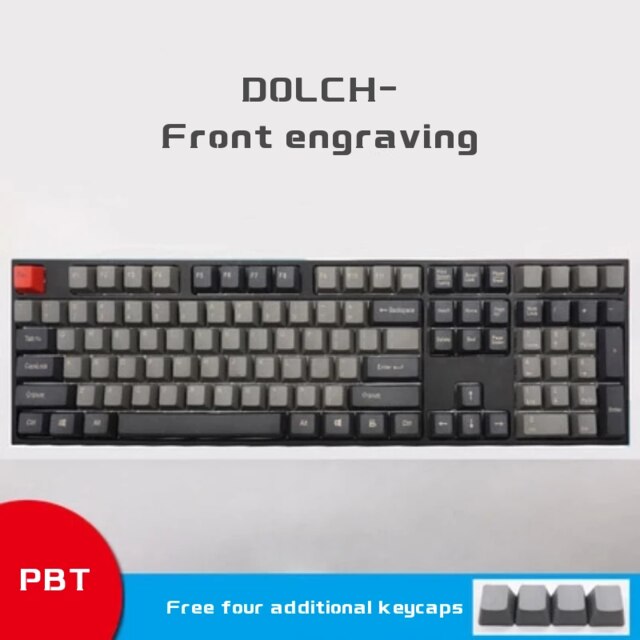 Top Gedruckt OEM PBT Keycap Für Mechanische Tastatur 108 Schlüssel Vollen Satz Dolch Verdicken Tastenkappen Schlüssel Für Blau/Rot/braun/Schwarz Schalter: Dolch-1