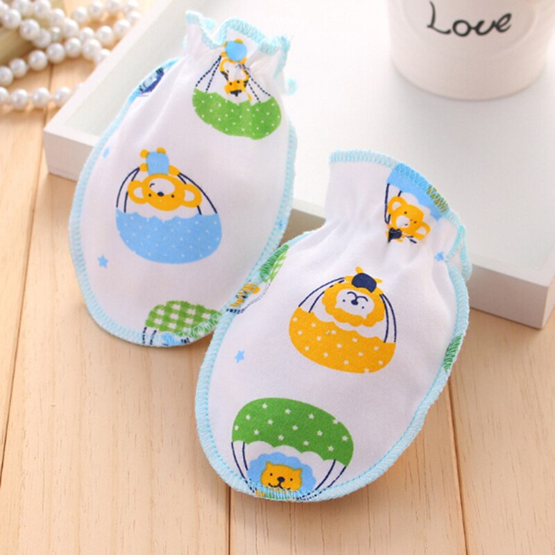 1 paire coton mélangé bébé gants Anti rayure visage main gardes Protection doux -né moufles bébé douche pour bébé fille garçon: 1