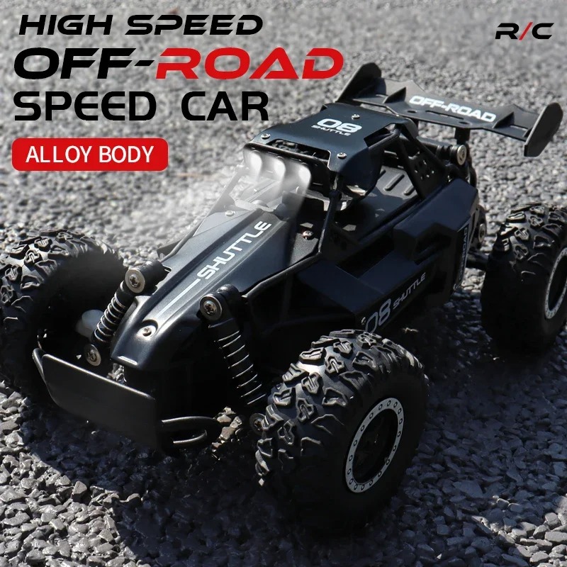RC Auto 1:16 2WD met LED Licht 2.4G 20 KM/H Hoge Snelheid Off-Road Klimmen Afstandsbediening auto Speelgoed Cadeaus voor Jongens Meisjes Kinderen