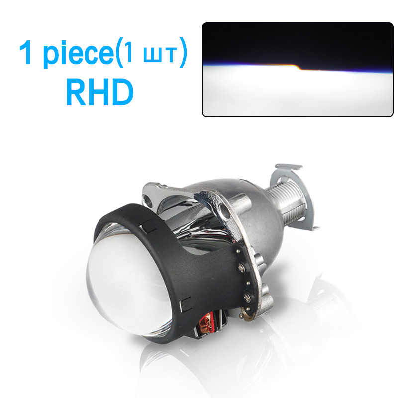 KAFOLEE Retrofit Styling HID Bi-xenon High Low Beam H1 Mini Projector Lens Headlight lenses H4 H7 HB3 Car Headlights 2.5inch RHD: 1 piece RHD