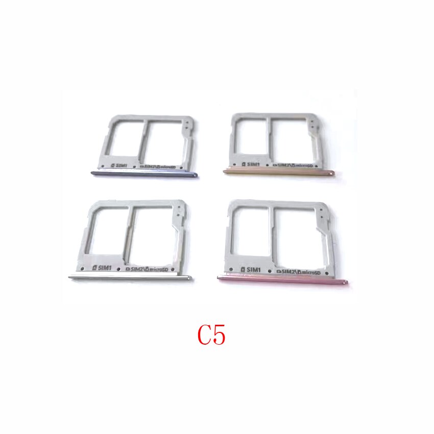 Sim Card Tray Holder Socket SD Slot For Samsung Galaxy C5 C7 Repalcement Part