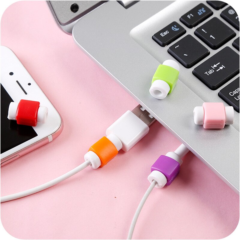 10 pièces USB câble protecteur enrouleur écouteur fil données ligne cordon couverture chargeur câble étui de protection pour iPhone voyage accessoires