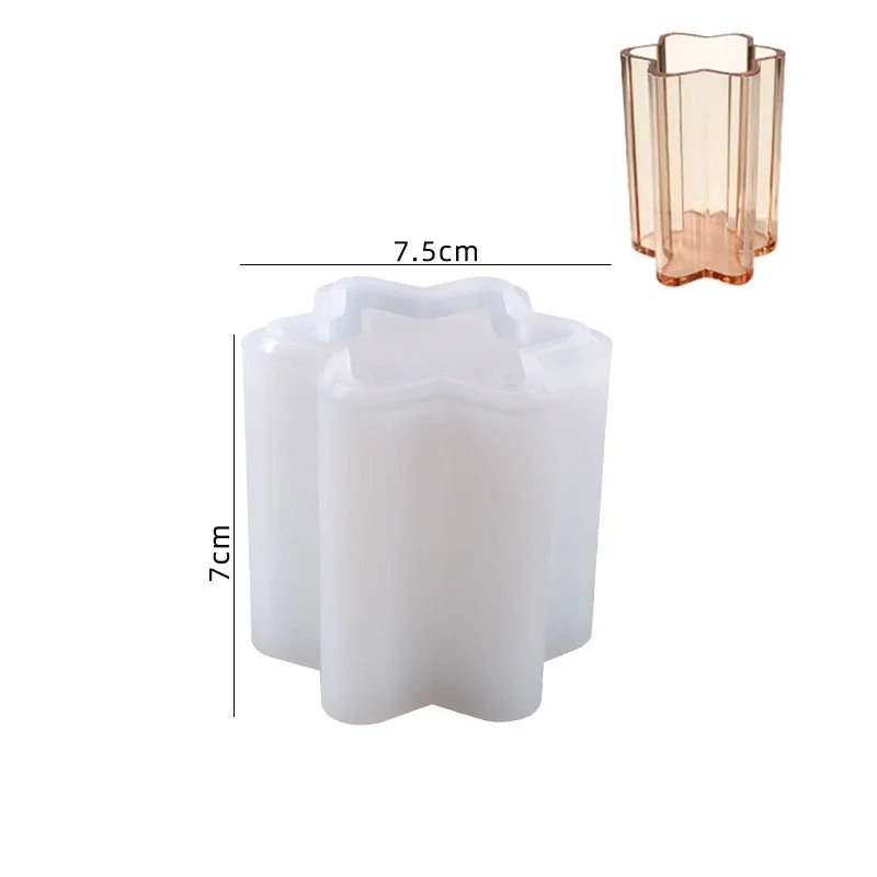 Caja de almacenamiento de portalápices, moldes de silicona para arcilla, florero, hormigón, cemento, Molde de resina, vela de aromaterapia, molde para taza: Gris claro